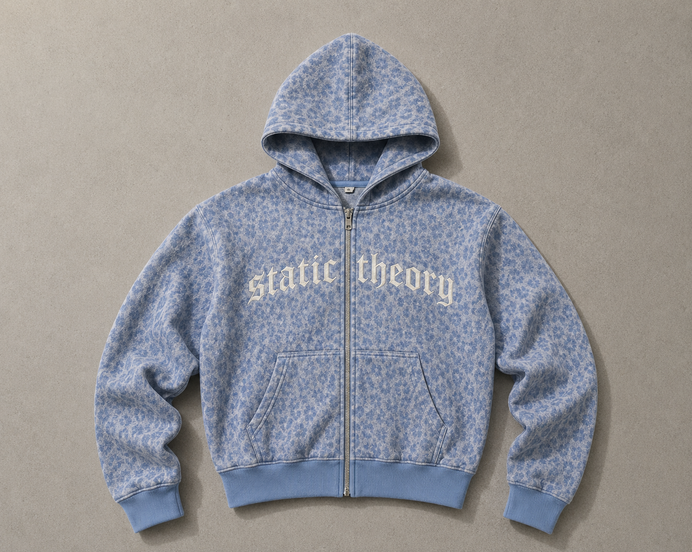 Blue Leo zip up hoodie