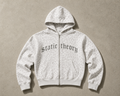 white Leo zip up